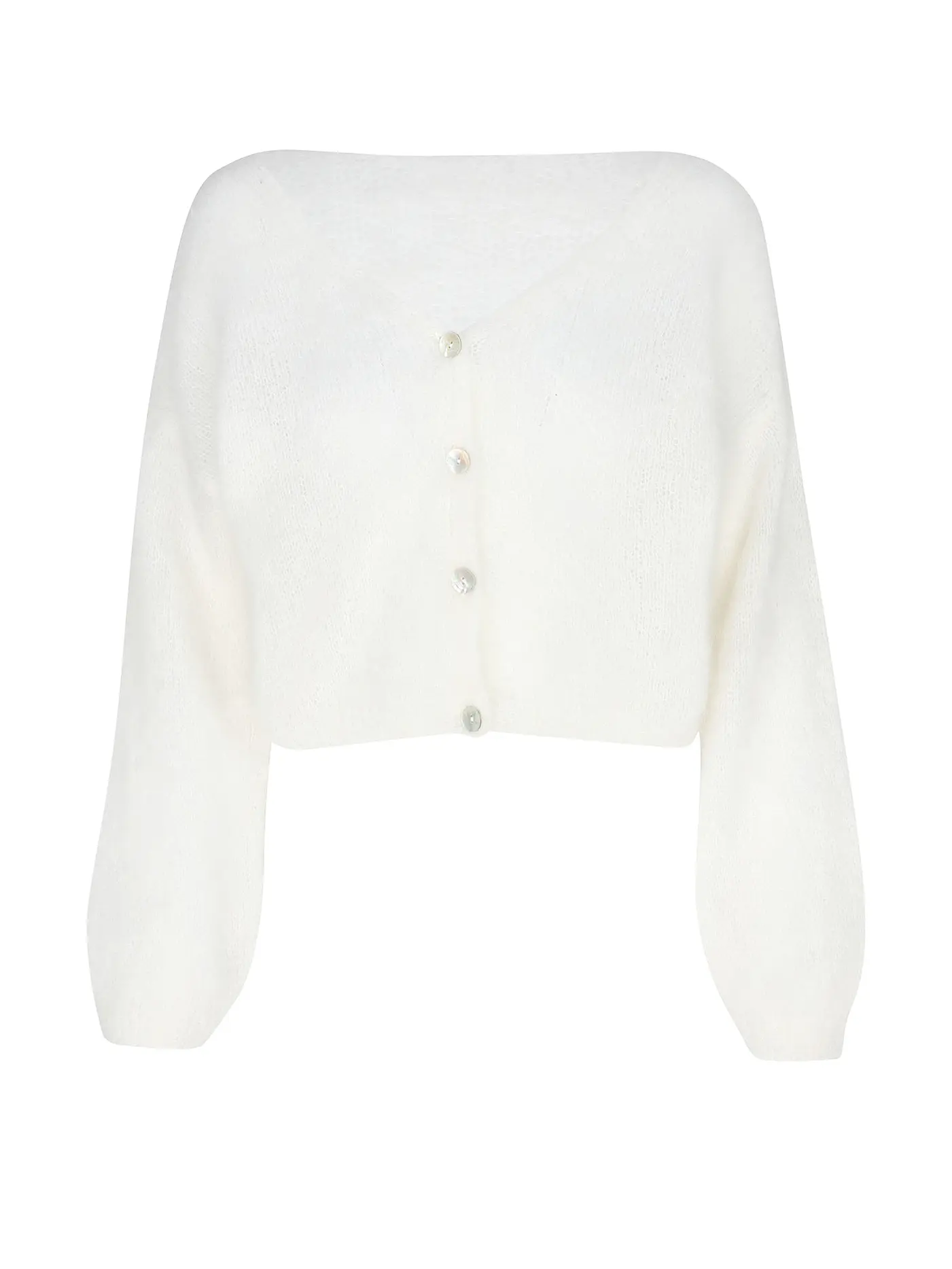 AMERICAN DREAMS | Cardigan Cropped Fit CORNELIA | creme